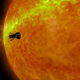 An artist's imagining of the probe approaching the Sun.